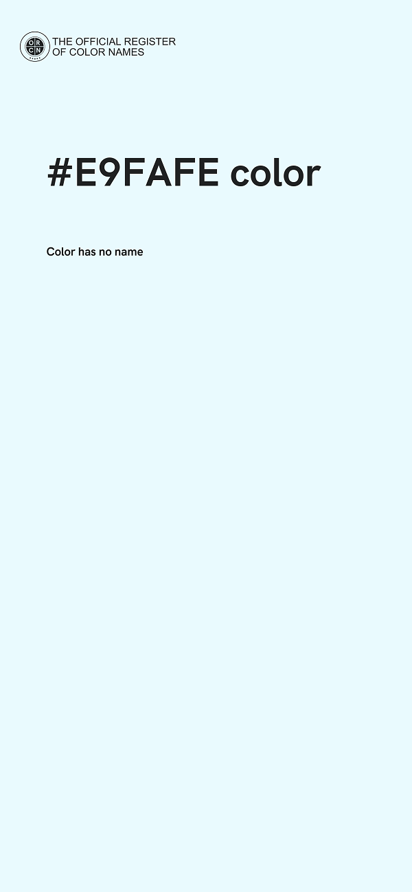 #E9FAFE color image