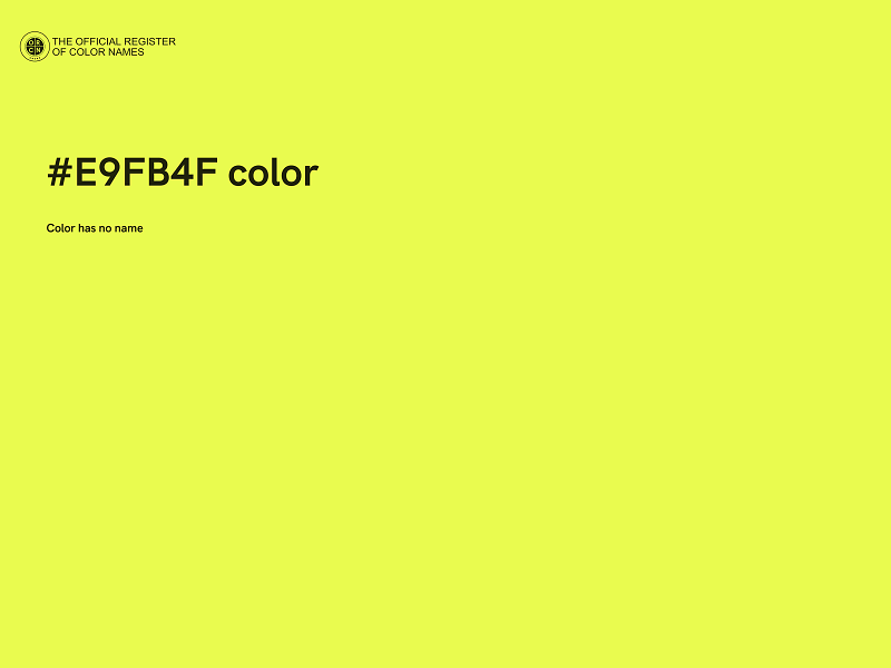#E9FB4F color image