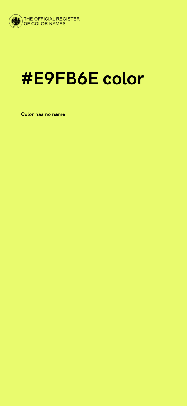 #E9FB6E color image