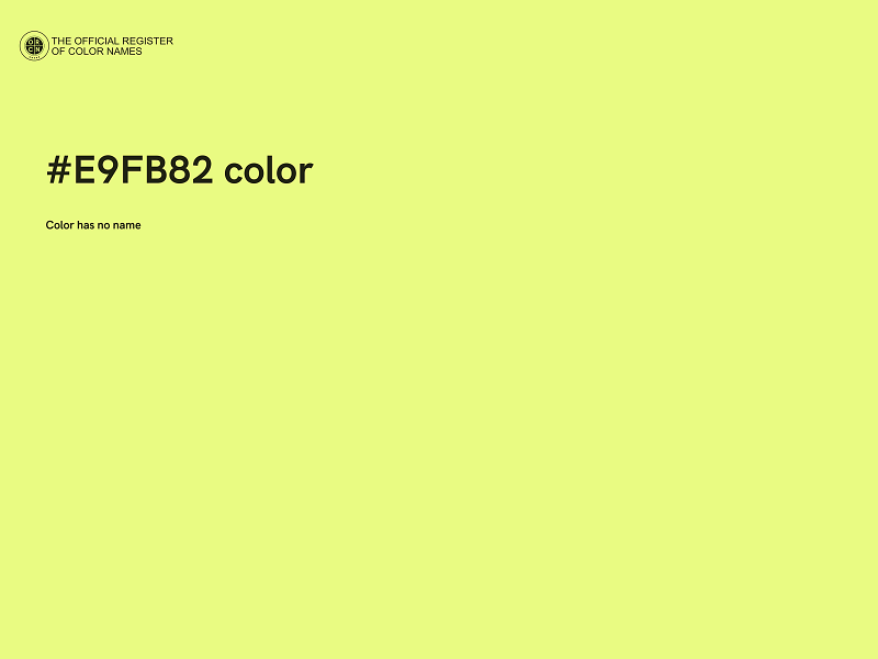 #E9FB82 color image