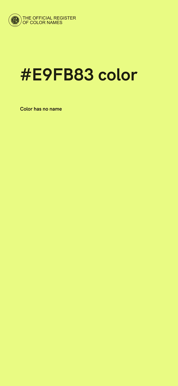 #E9FB83 color image