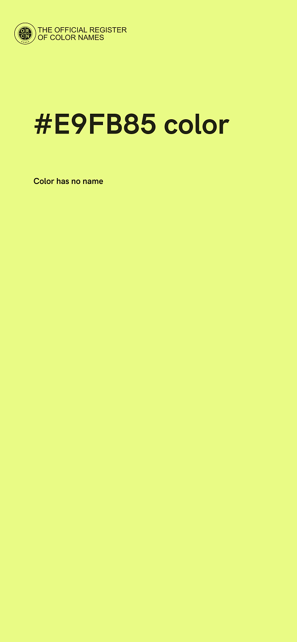 #E9FB85 color image
