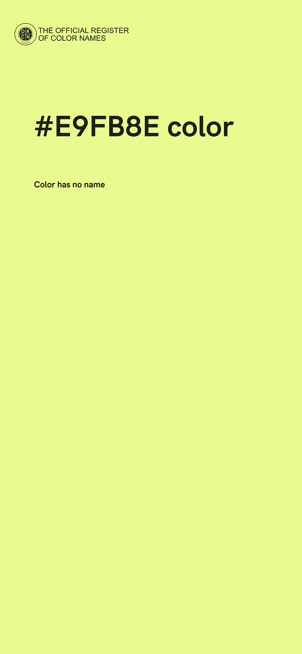 #E9FB8E color image