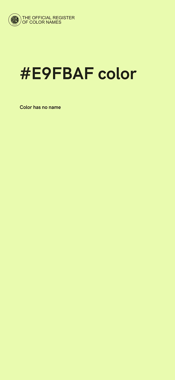 #E9FBAF color image