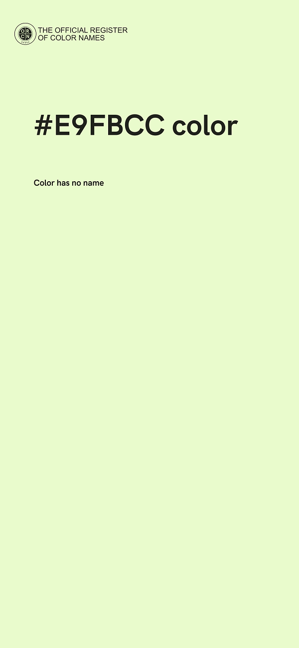 #E9FBCC color image