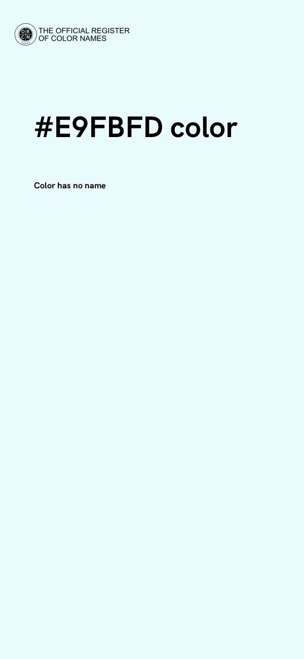 #E9FBFD color image