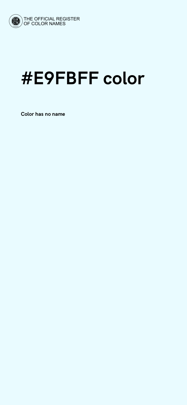 #E9FBFF color image