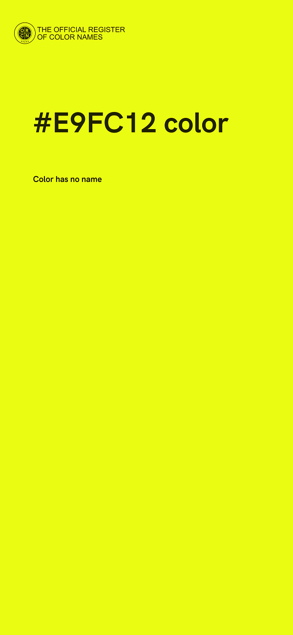 #E9FC12 color image