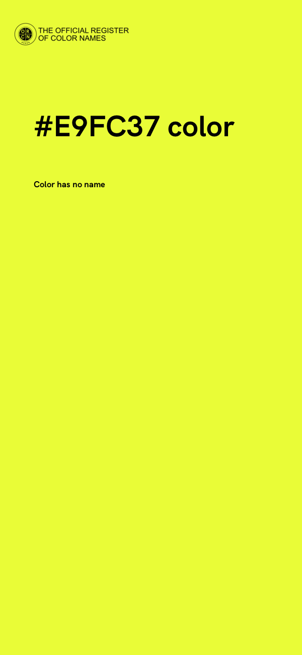 #E9FC37 color image