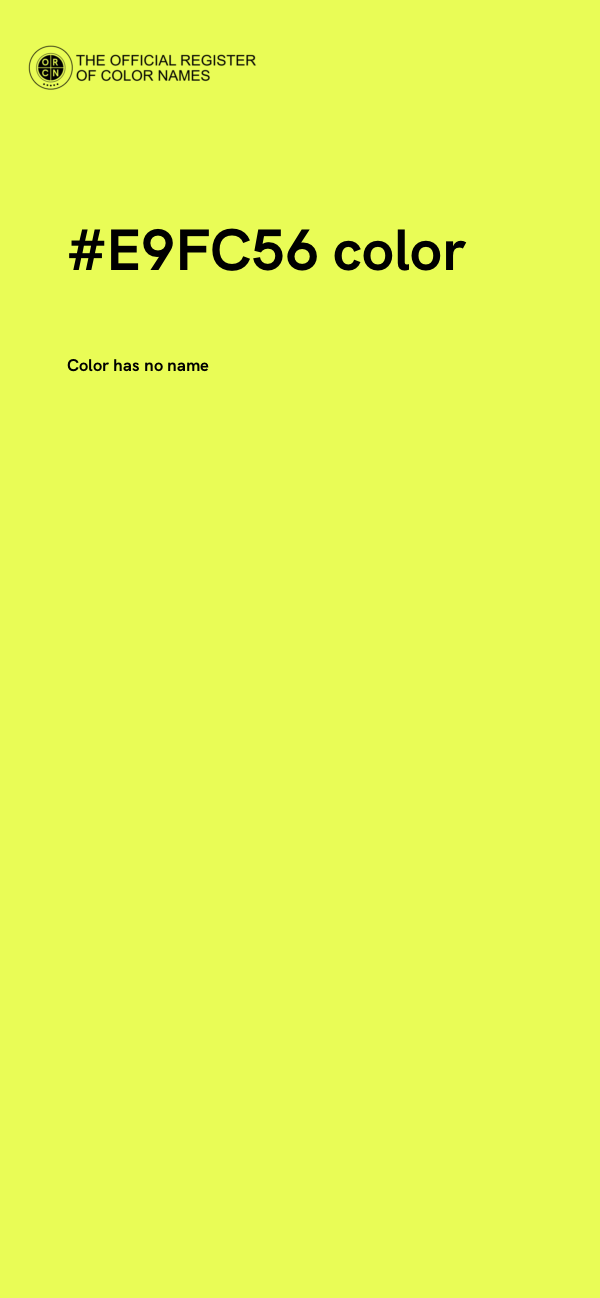 #E9FC56 color image