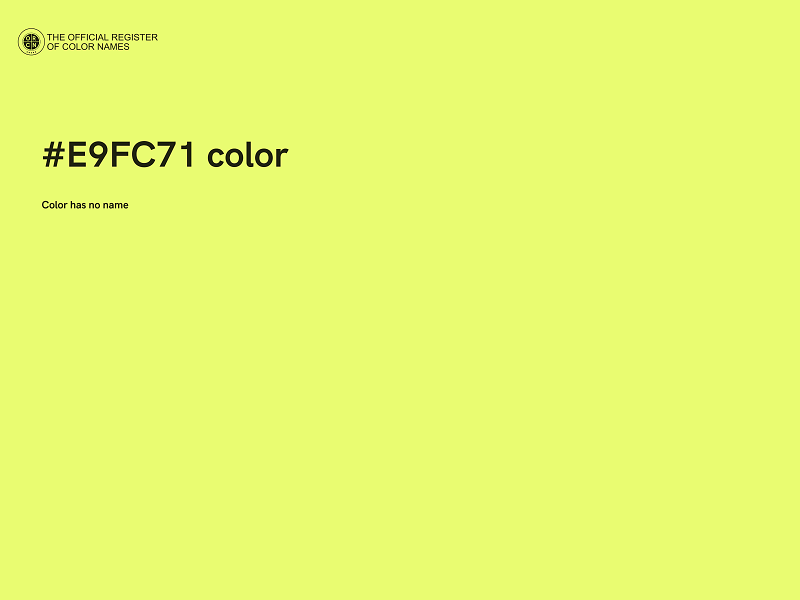 #E9FC71 color image