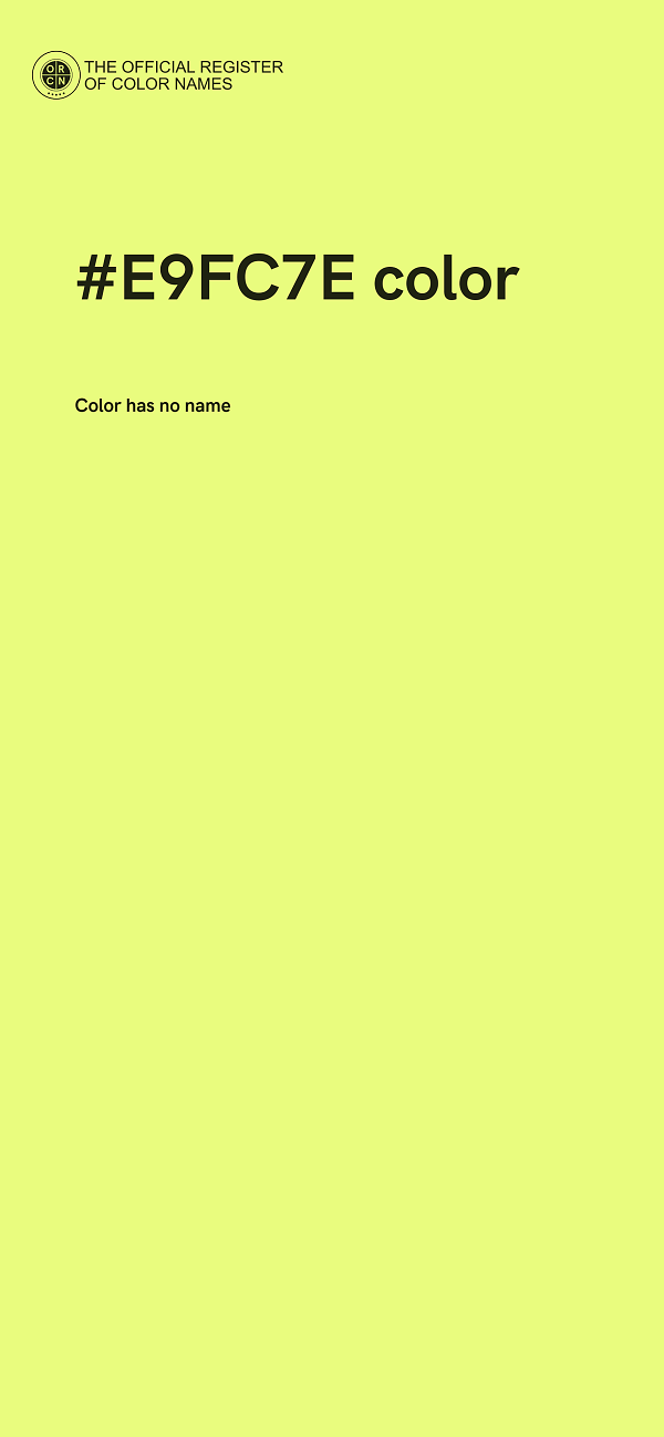 #E9FC7E color image