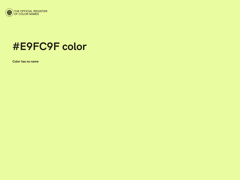 #E9FC9F color image