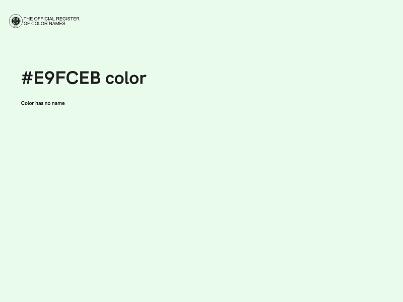 #E9FCEB color image