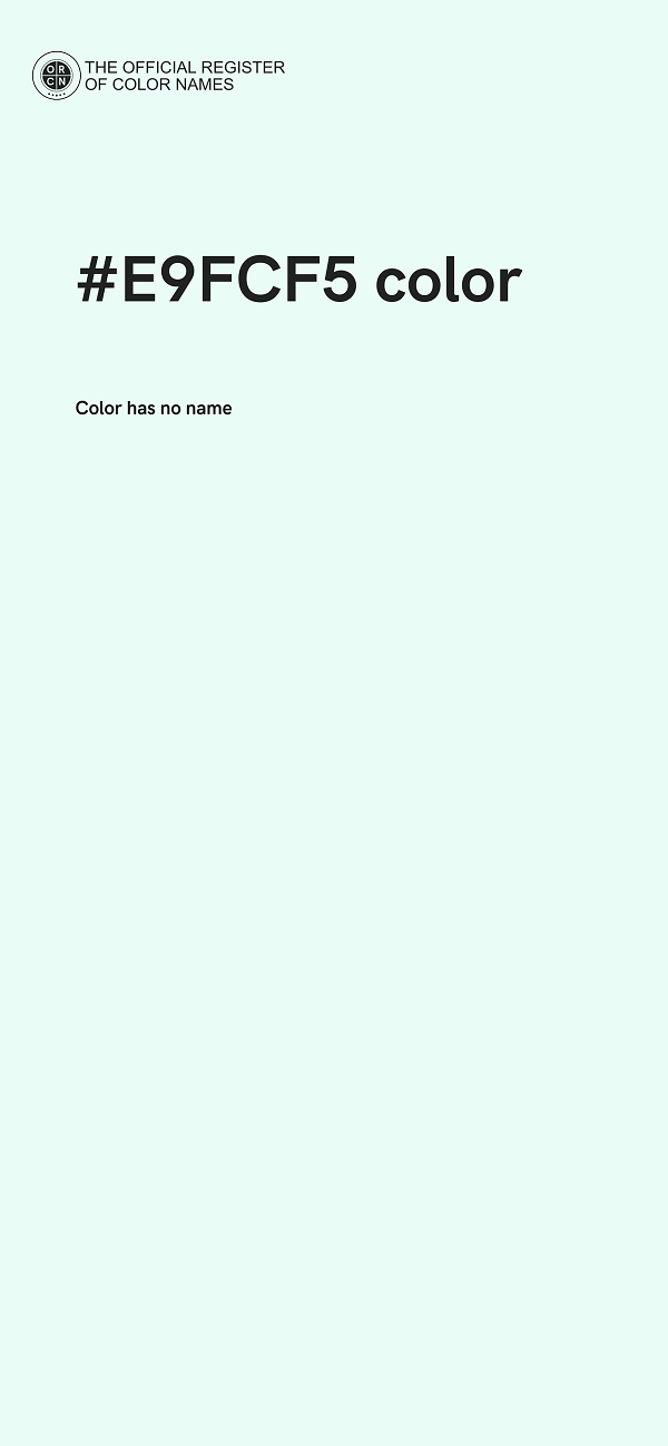 #E9FCF5 color image