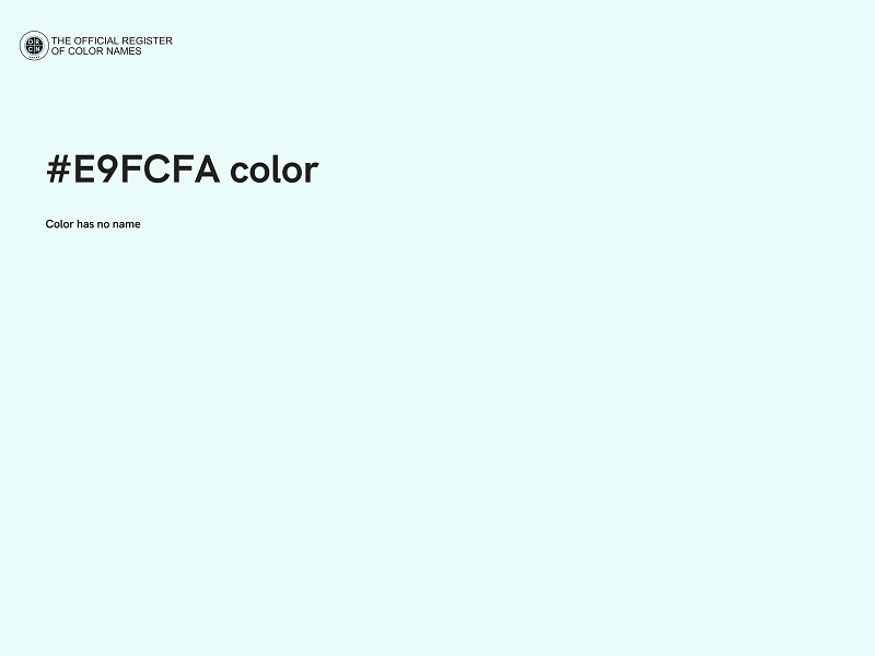 #E9FCFA color image