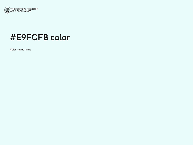 #E9FCFB color image