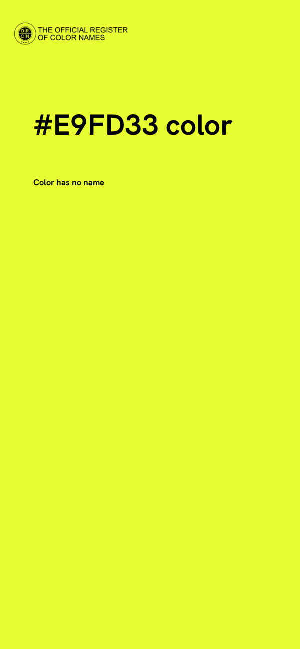 #E9FD33 color image