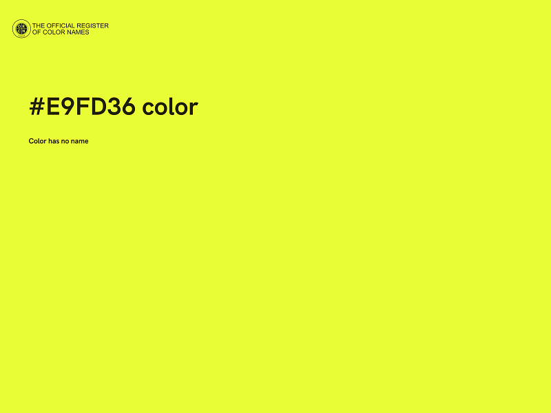 #E9FD36 color image