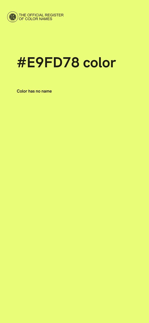 #E9FD78 color image