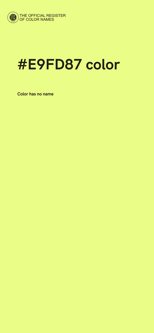 #E9FD87 color image