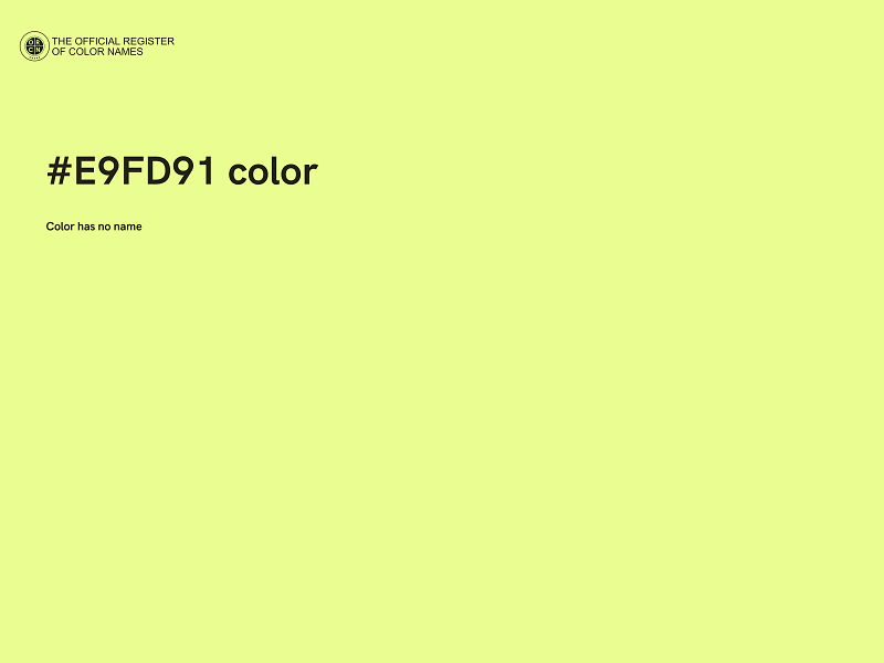 #E9FD91 color image