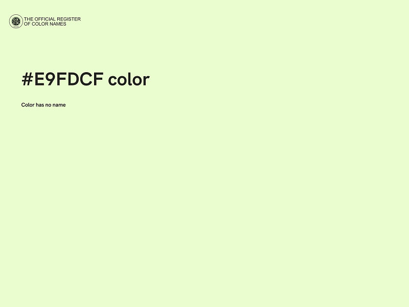 #E9FDCF color image