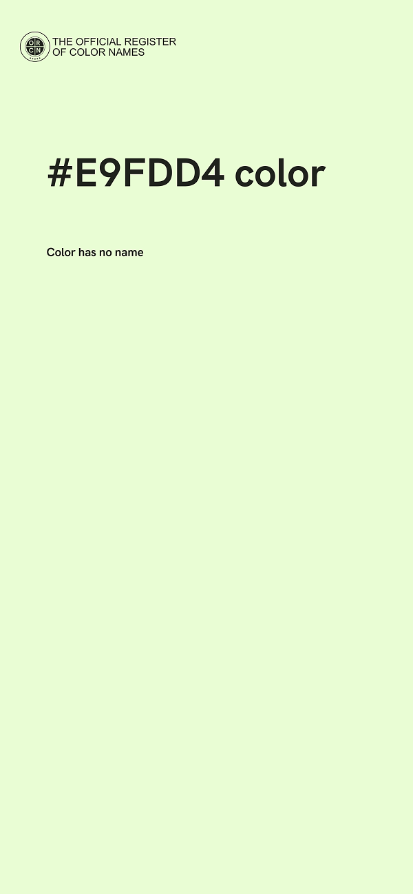 #E9FDD4 color image