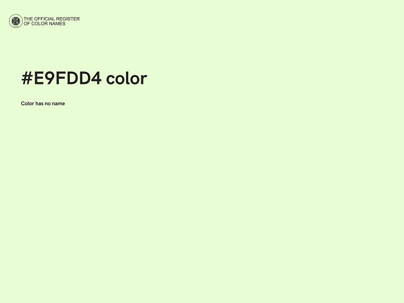 #E9FDD4 color image