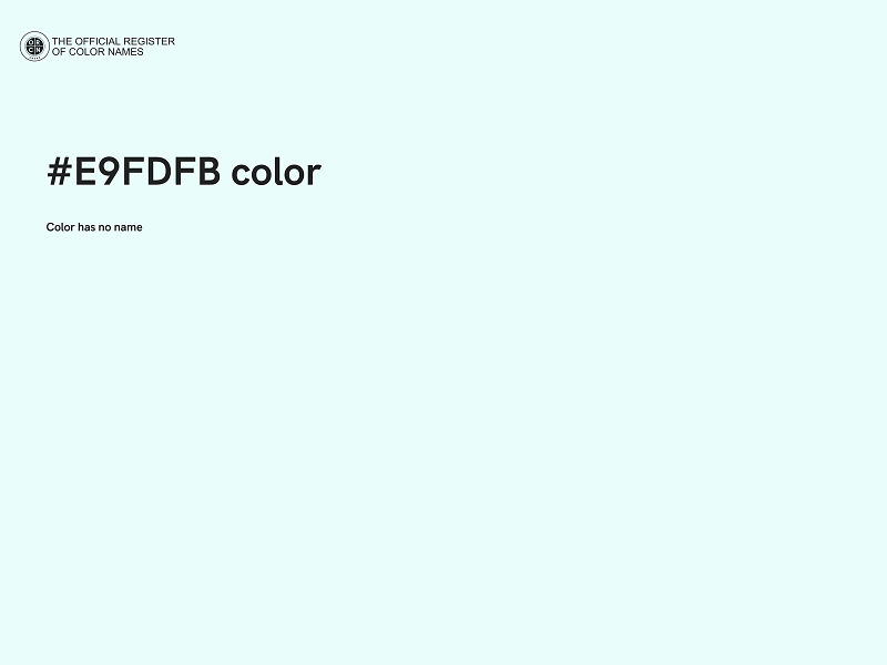 #E9FDFB color image