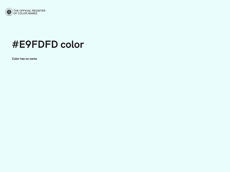 #E9FDFD color image