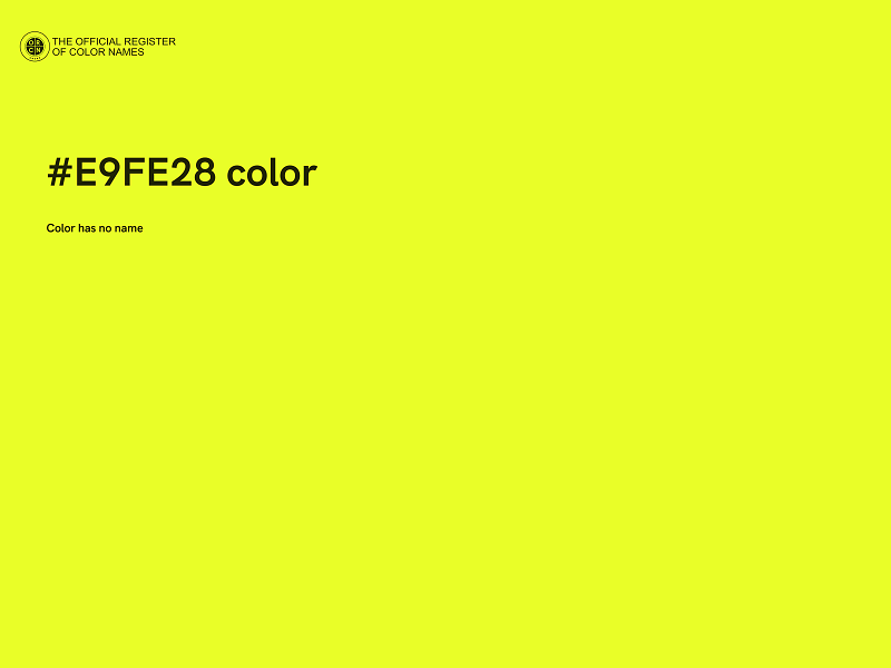 #E9FE28 color image