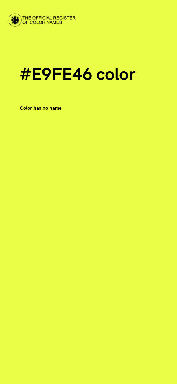 #E9FE46 color image
