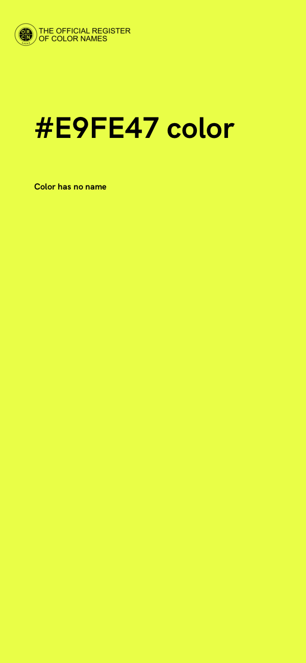 #E9FE47 color image