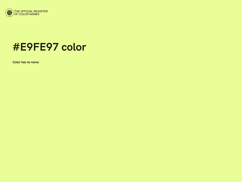 #E9FE97 color image