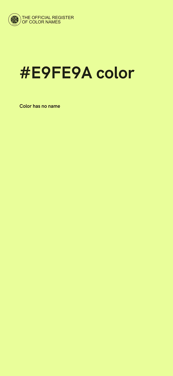 #E9FE9A color image