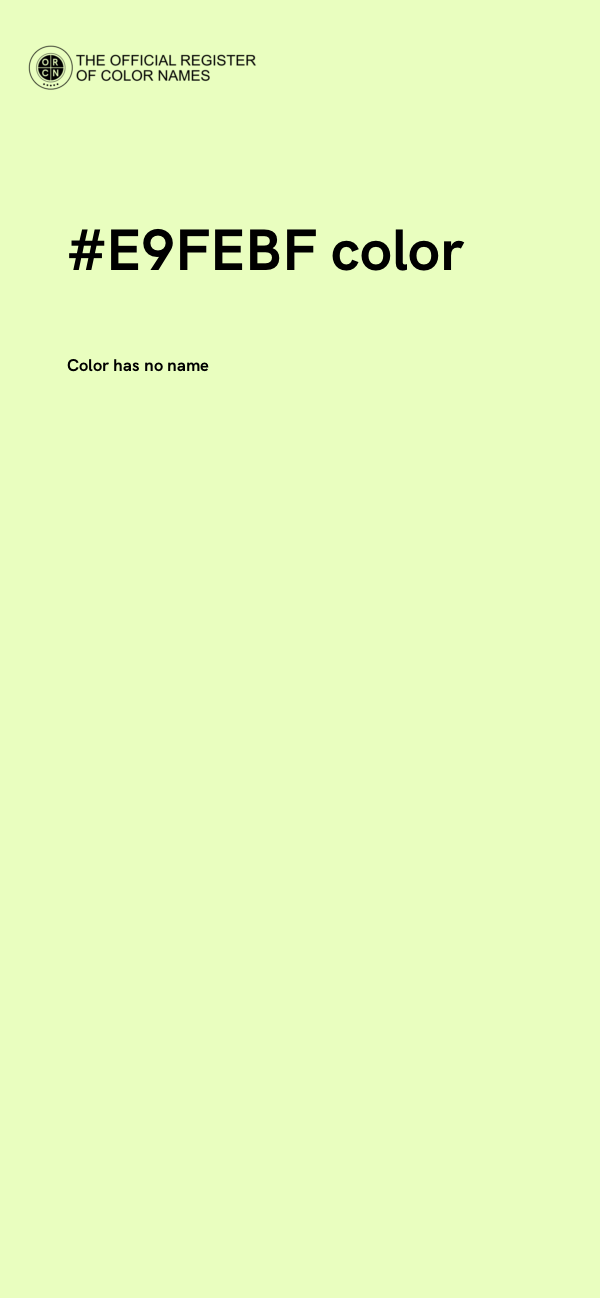 #E9FEBF color image