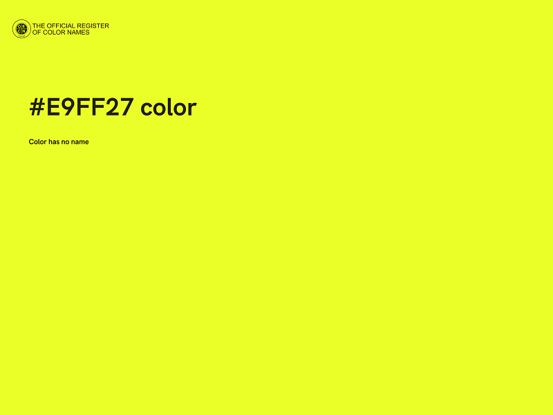 #E9FF27 color image