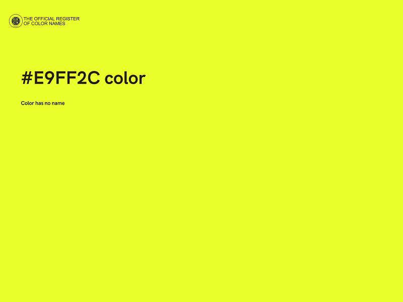 #E9FF2C color image