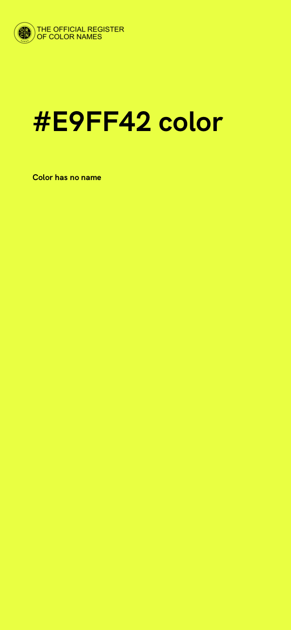 #E9FF42 color image