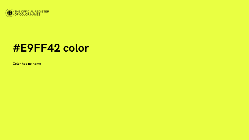 #E9FF42 color image
