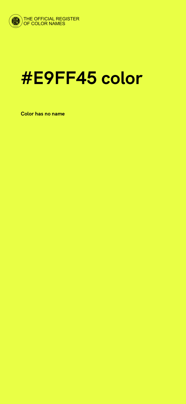 #E9FF45 color image