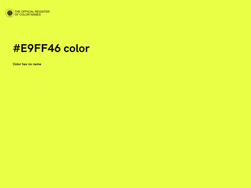 #E9FF46 color image