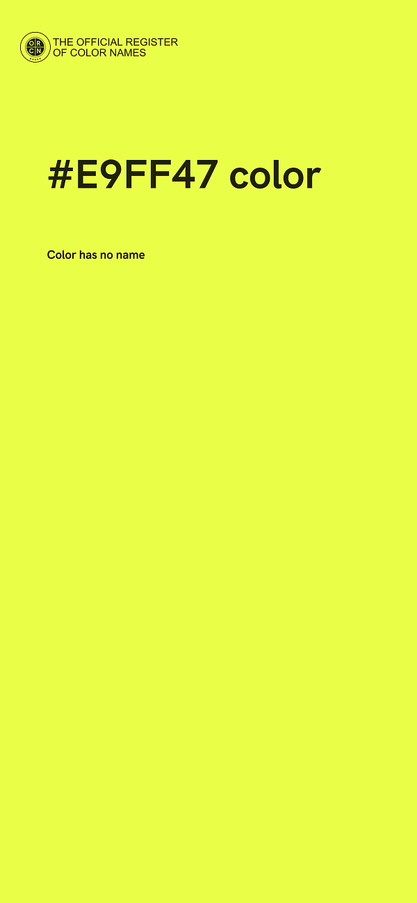 #E9FF47 color image