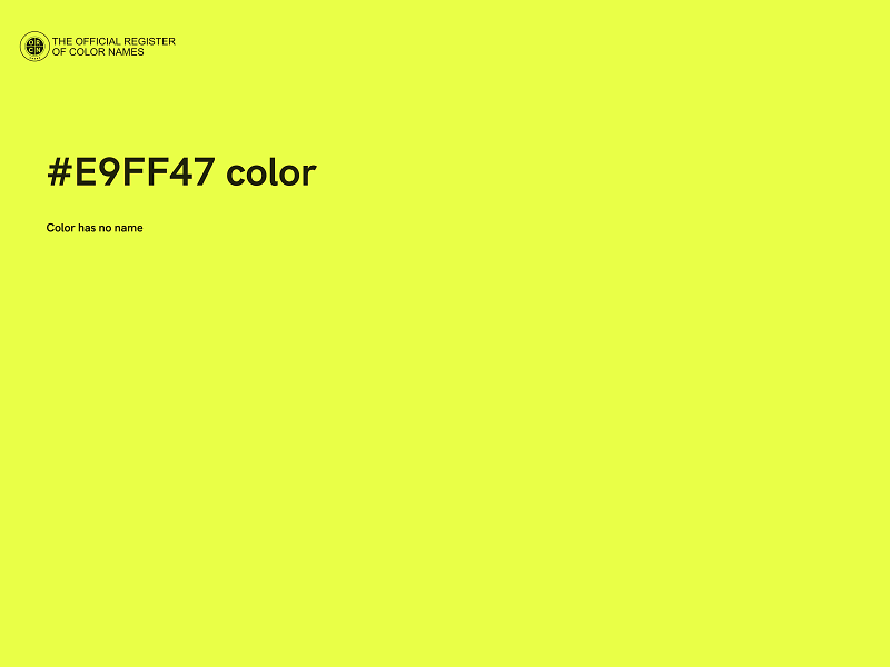 #E9FF47 color image