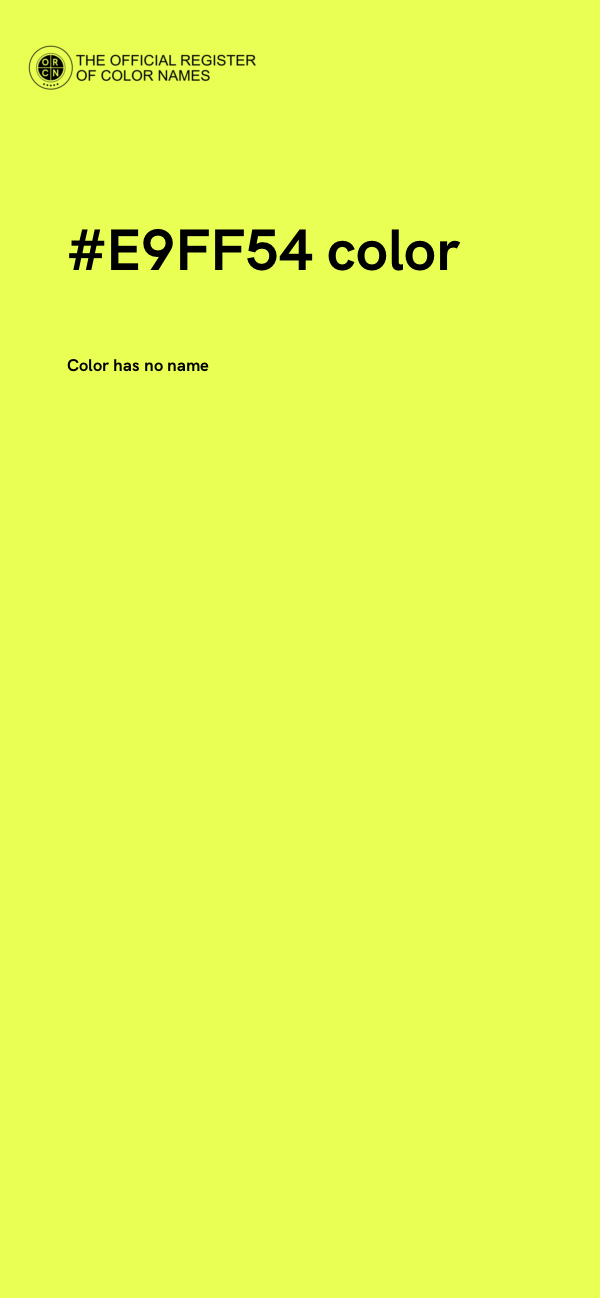 #E9FF54 color image