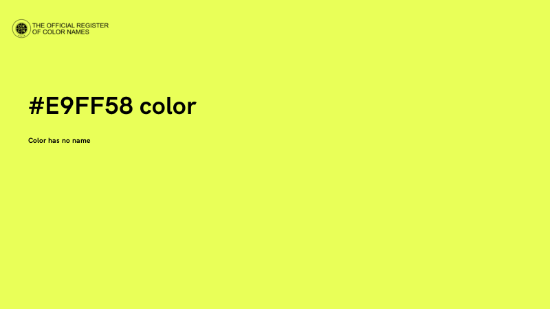#E9FF58 color image