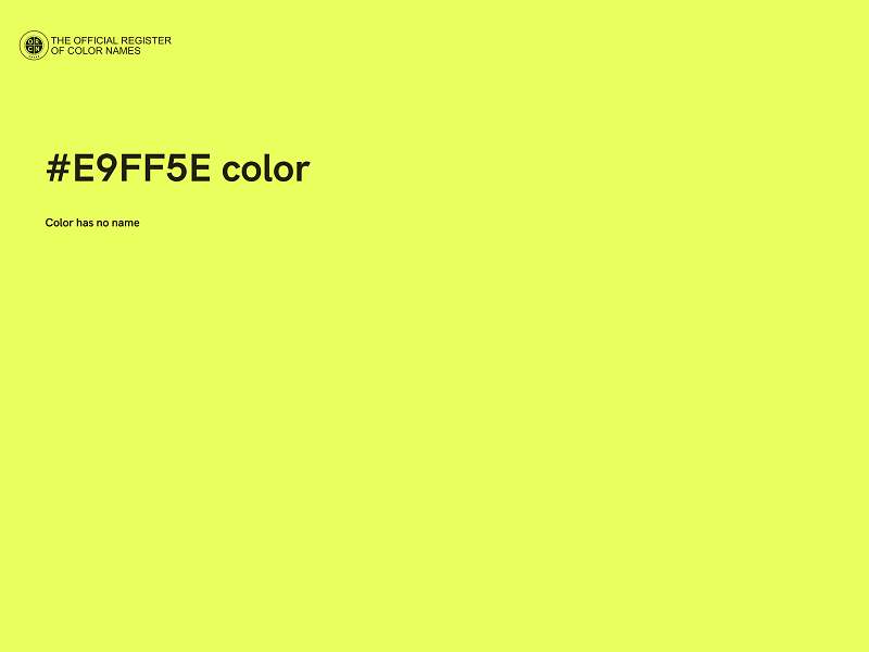 #E9FF5E color image