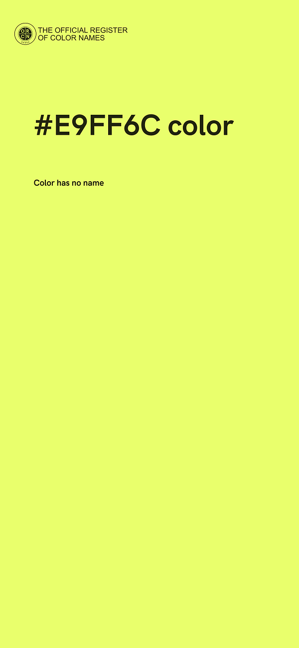 #E9FF6C color image