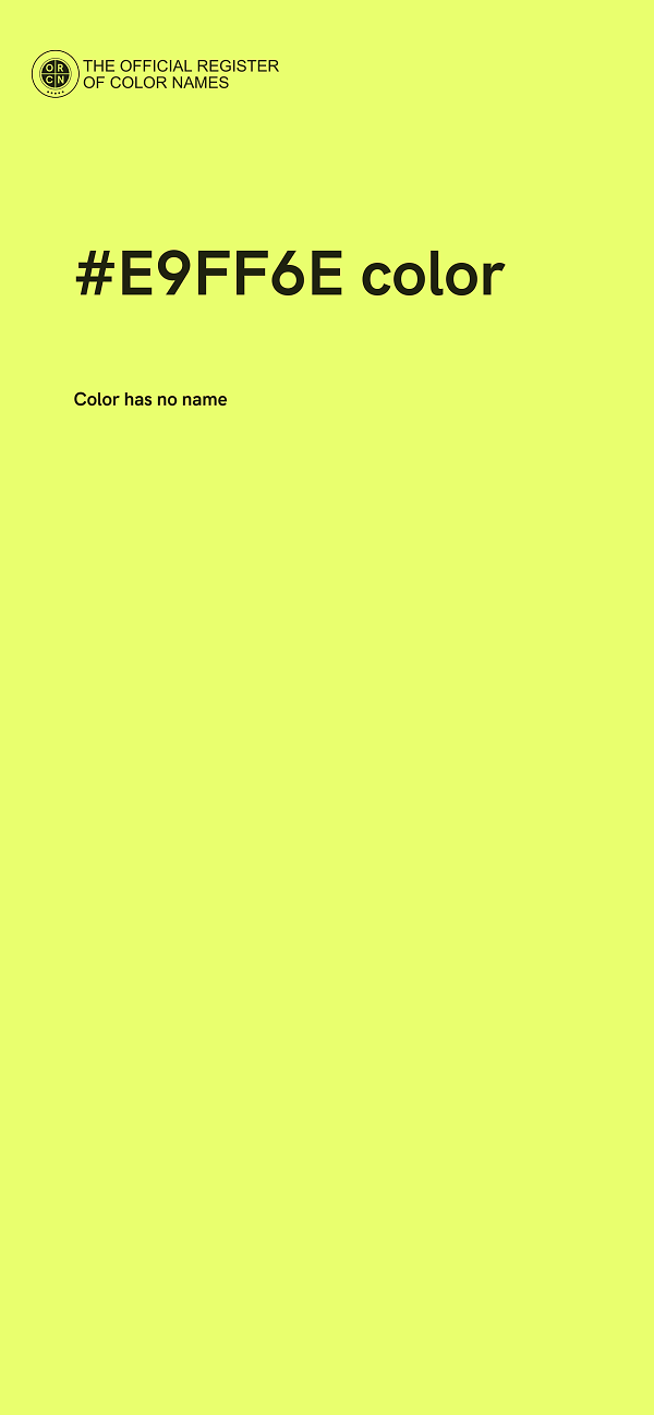 #E9FF6E color image